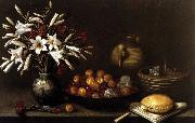 Still-Life with Flowers and Fruit Francisco Barrera